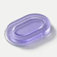 Icône en verre lavande : une petite piste ovale vue de haut